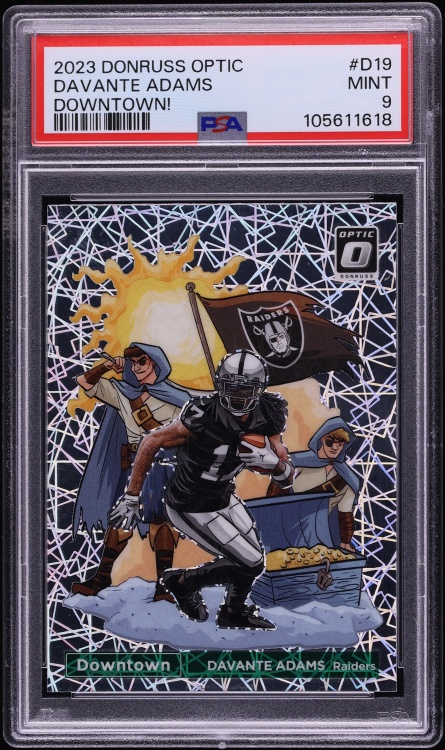 2023 Donruss Optic Downtown Davante Adams #D-19 PSA 9 MINT
