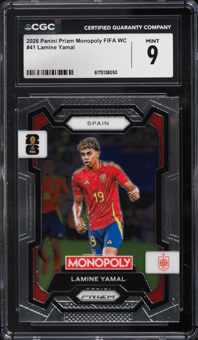 2026 Panini Prizm Monopoly FIFA World Cup Lamine Yamal #41 CGC 9 MINT