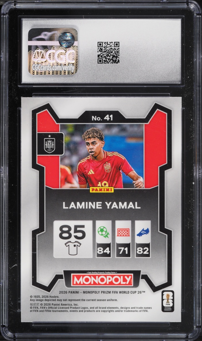 2026 Panini Prizm Monopoly FIFA World Cup Lamine Yamal #41 CGC 9 MINT