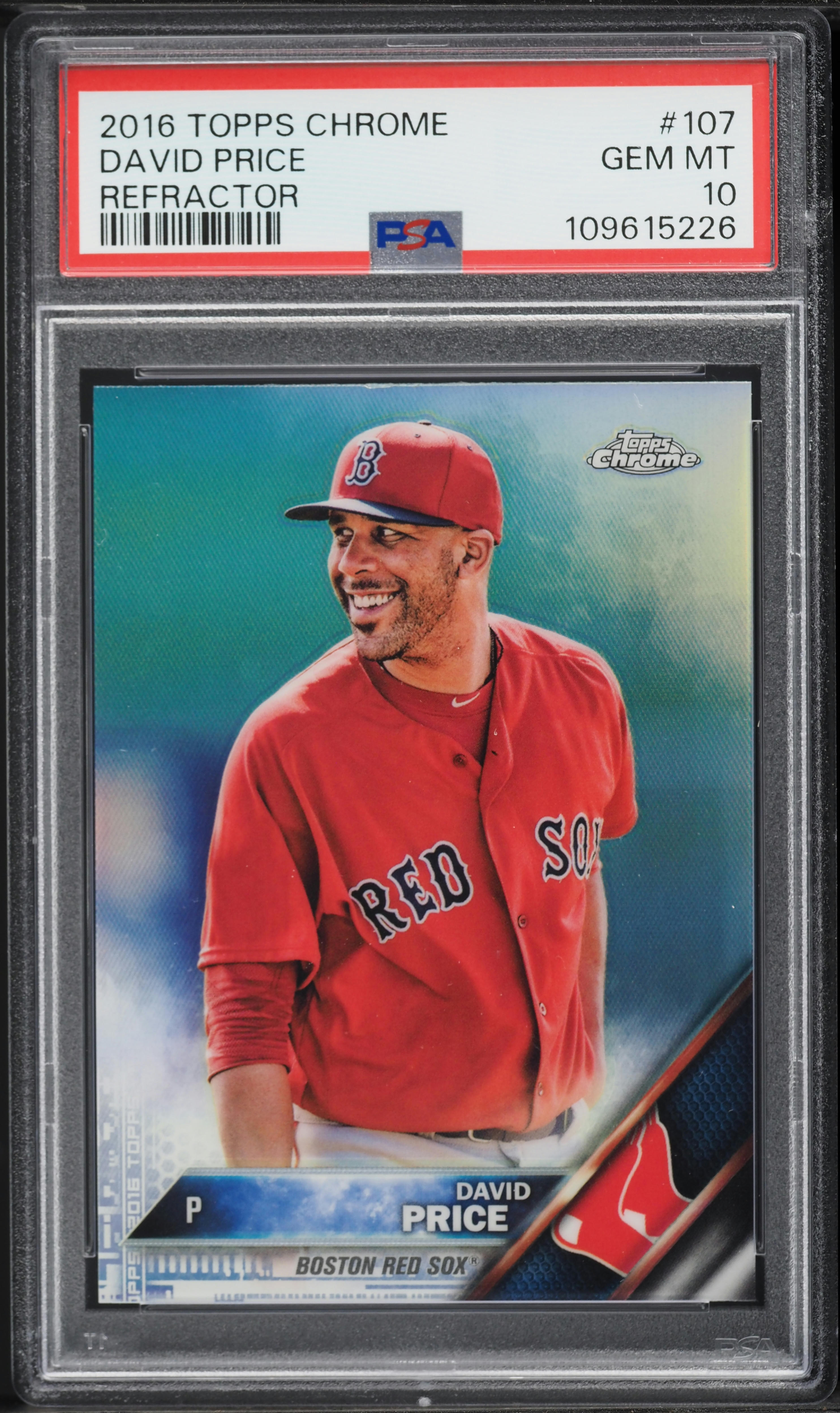 2016 Topps Chrome Refractor David Price #107 PSA 10 GEM MINT