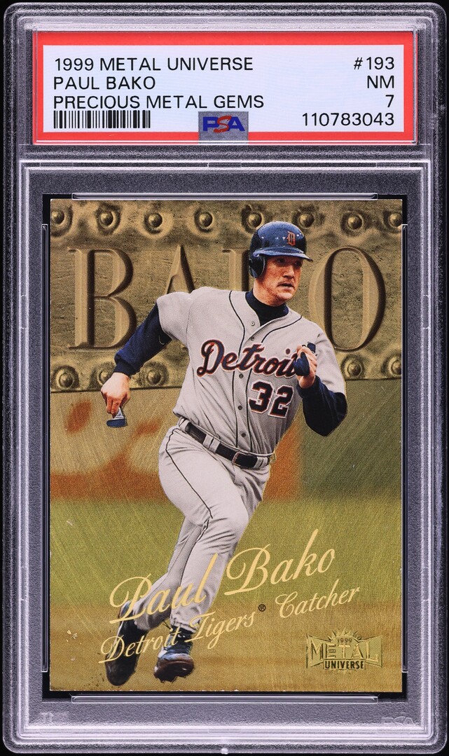 1999 Metal Universe Precious Metal Gems PMG Paul Bako /50 #193 PSA 7 NRMT