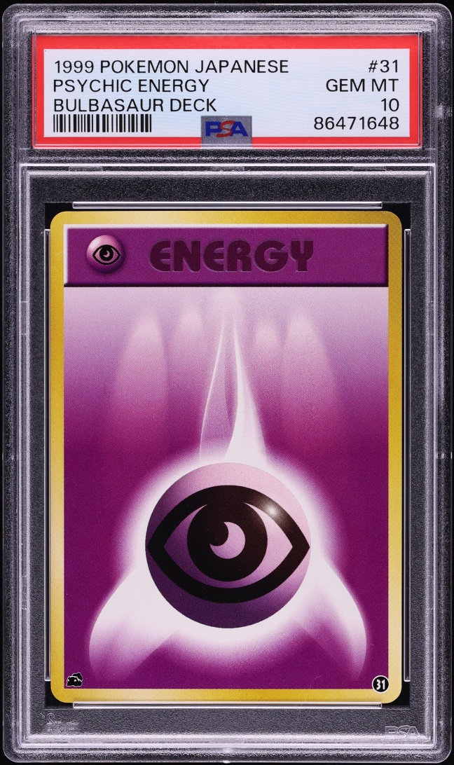 1999 Pokemon Japanese Bulbasaur Deck Psychic Energy #31 PSA 10 GEM MINT