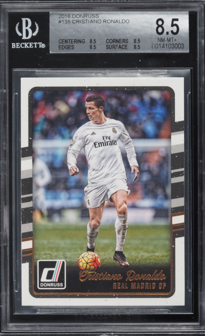 2016 Donruss Soccer Cristiano Ronaldo #138 BGS 8.5 NM-MT+
