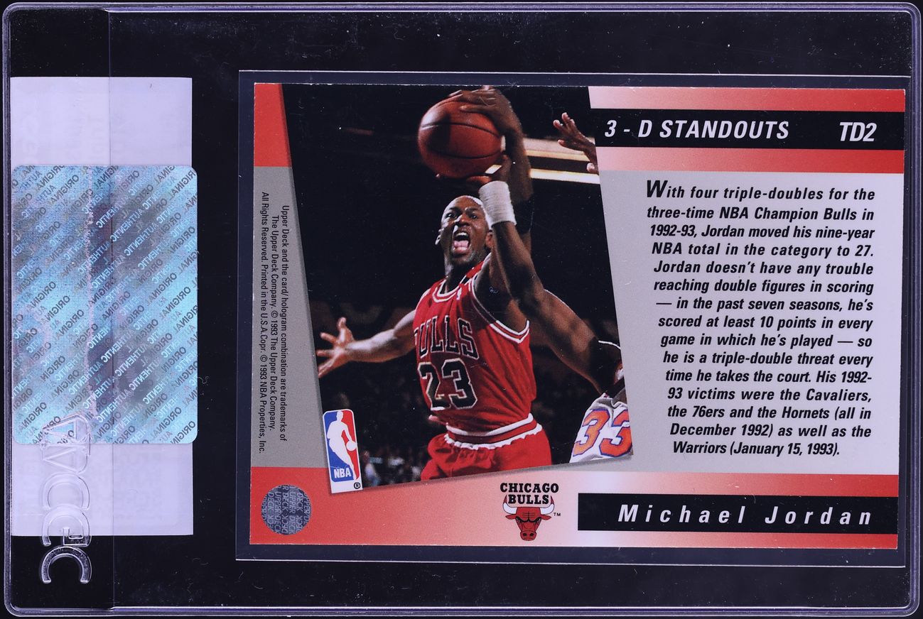 1993 Upper Deck Triple Double Michael Jordan #TD2 CGC AUTH