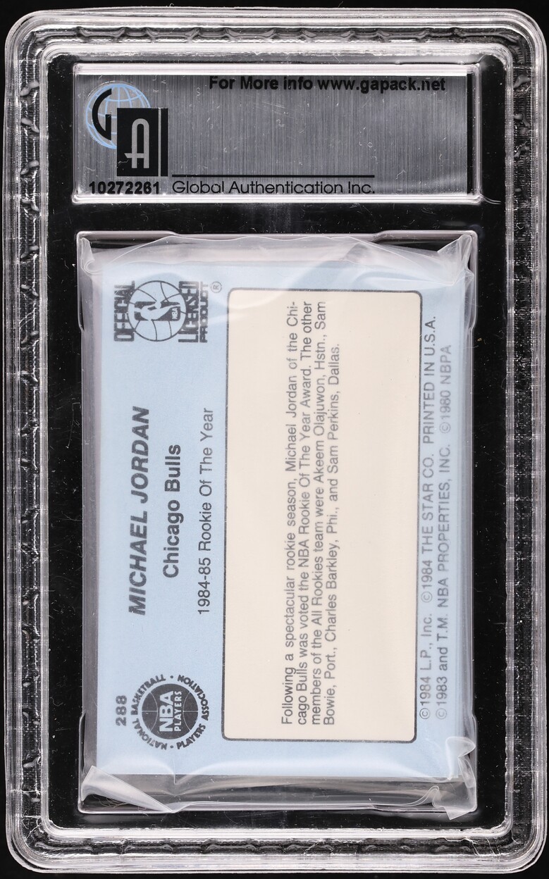 1984-85 Star Basketball Unopened Olympic Team Bag w/ Michael Jordan ROOKIE #288 GAI 8.5 NM-MT+