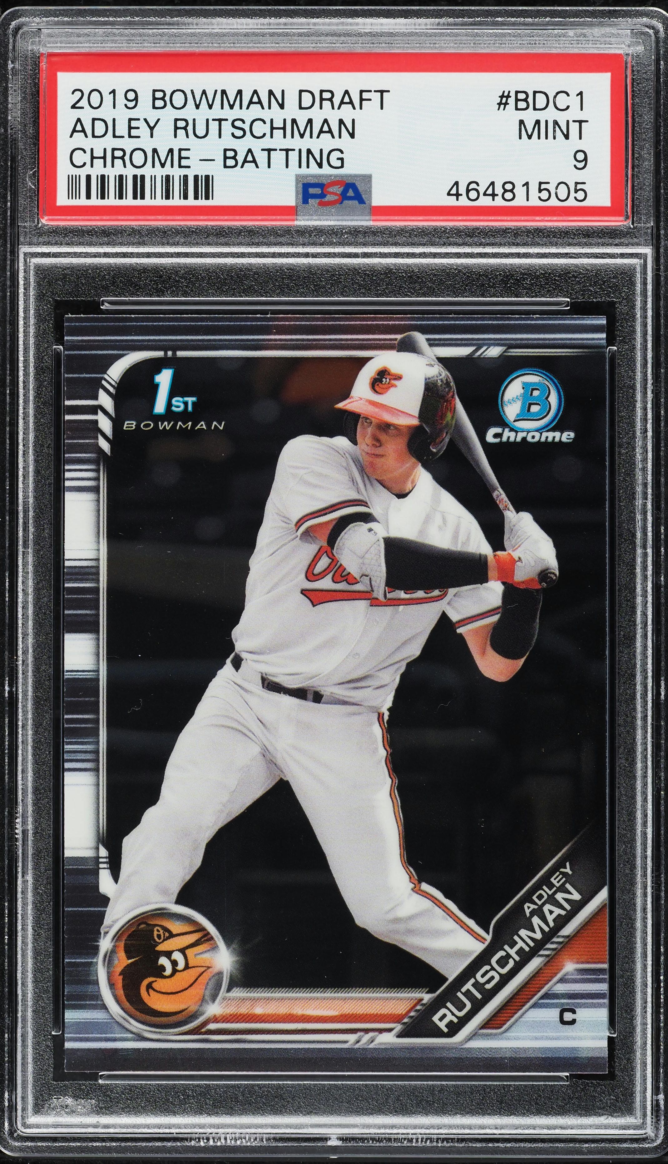 2019 Bowman Chrome Draft Batting Adley Rutschman ROOKIE #BDC1 PSA