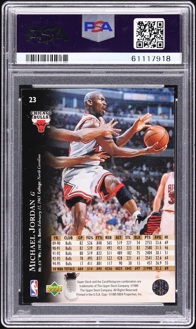 1995 Upper Deck Promo Michael Jordan #23 PSA 10 GEM MINT