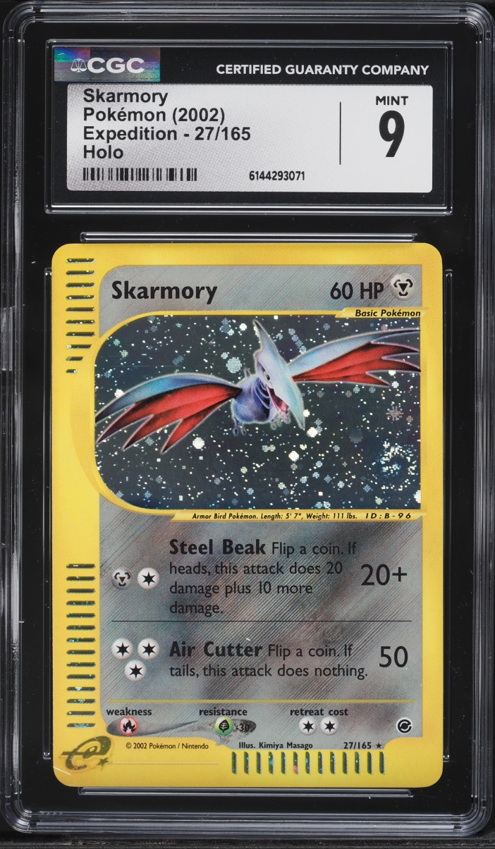 2002 Pokemon Expedition Holo Skarmory #27 CGC 9 MINT