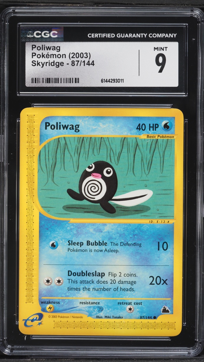 2003 Pokemon Skyridge Poliwag #87 CGC 9 MINT