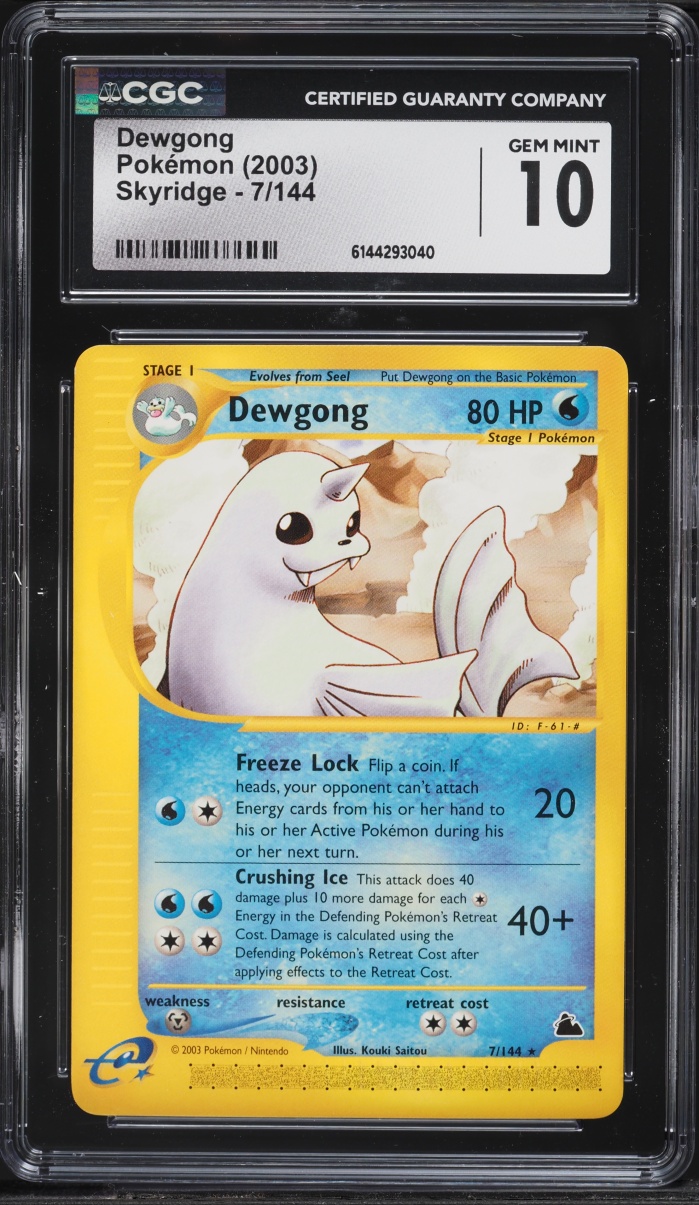 2003 Pokemon Skyridge Dewgong #7 CGC 10 GEM MINT