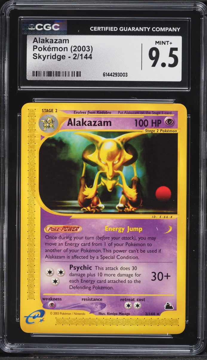 2003 Pokemon Skyridge Alakazam #2 CGC 9.5 MINT+