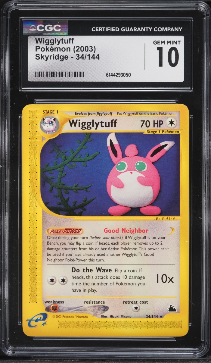 2003 Pokemon Skyridge Wigglytuff #34 CGC 10 GEM MINT