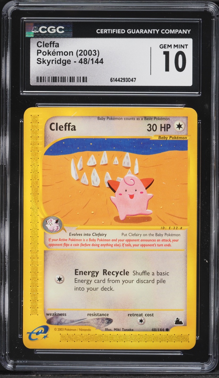2003 Pokemon Skyridge Cleffa #48 CGC 10 GEM MINT