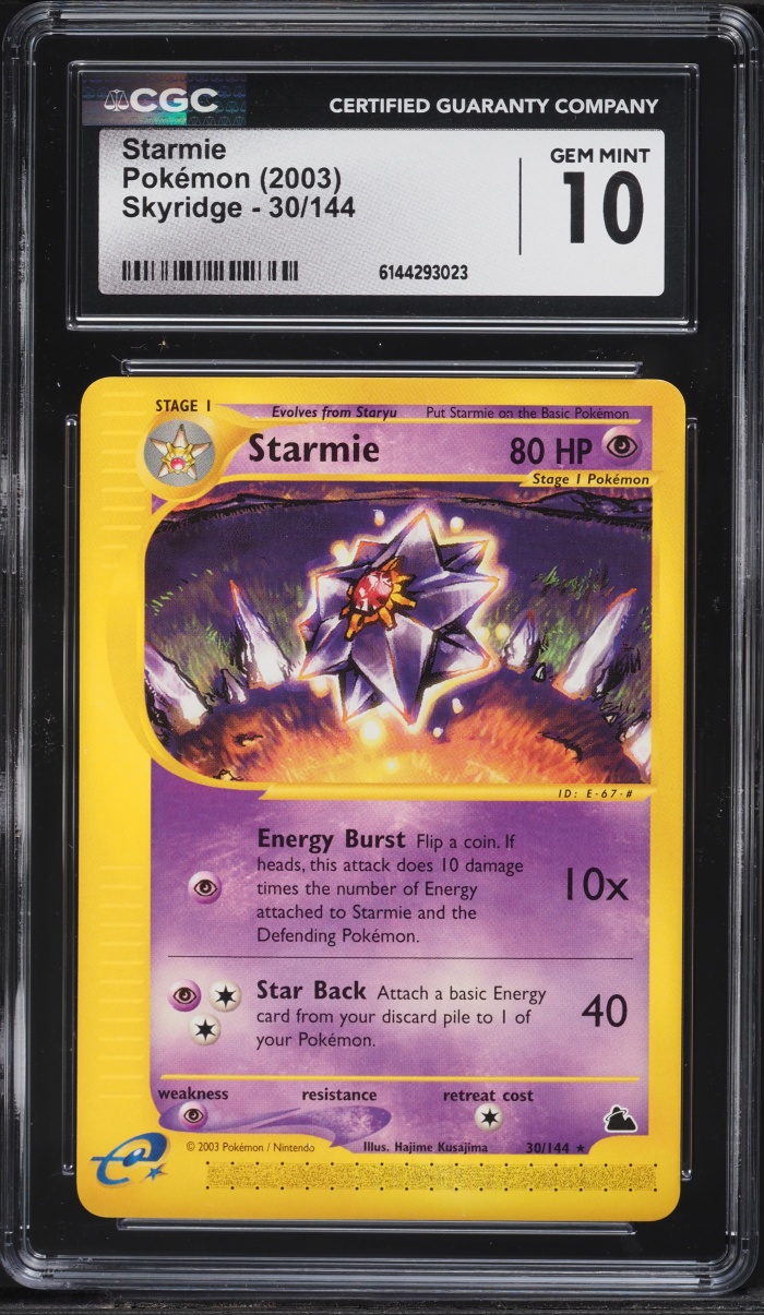 2003 Pokemon Skyridge Starmie #30 CGC 10 GEM MINT