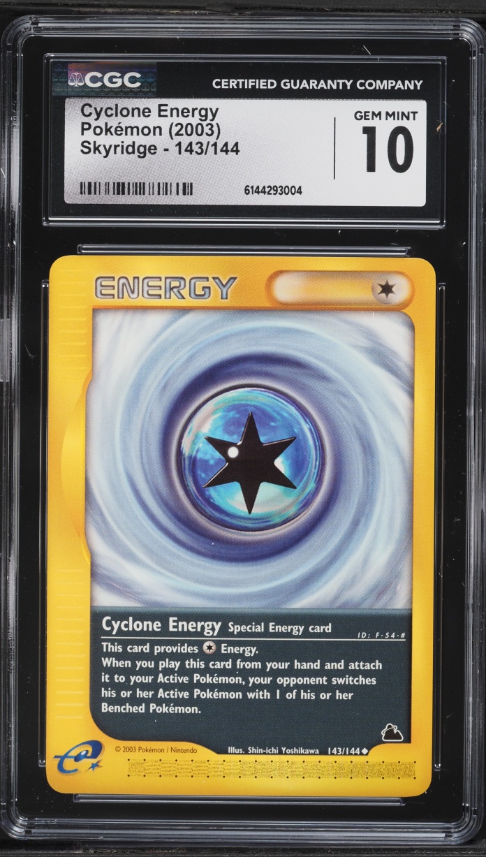 2003 Pokemon Skyridge Cyclone Energy #143 CGC 10 GEM MINT