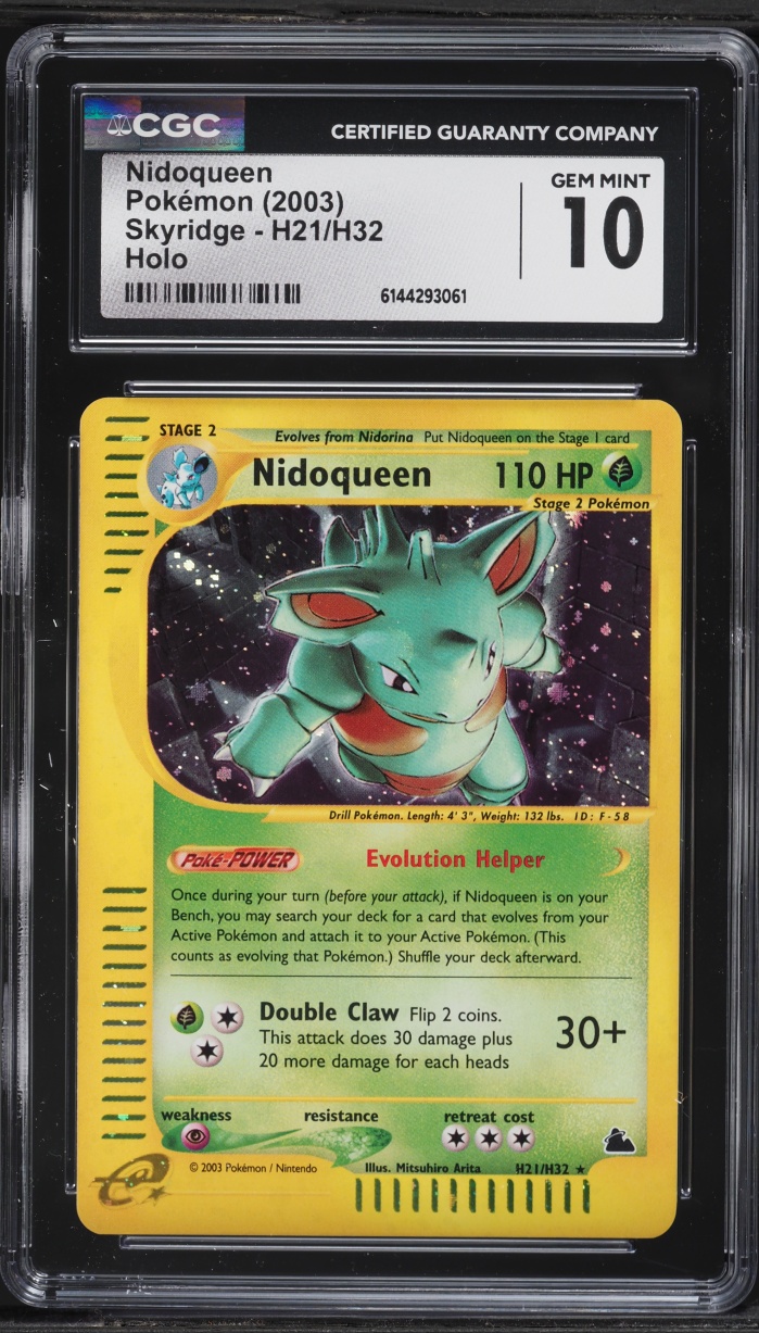 2003 Pokemon Skyridge Holo Nidoqueen #H21 CGC 10 GEM MINT