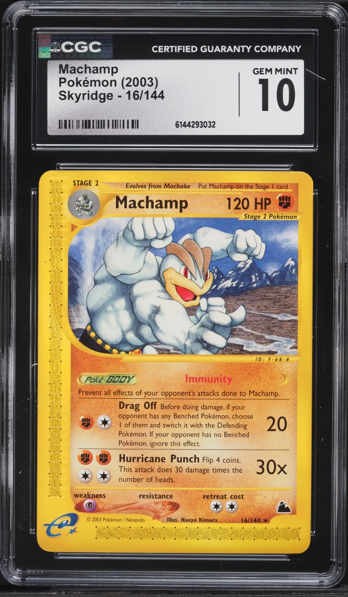 2003 Pokemon Skyridge Machamp #16 CGC 10 GEM MINT