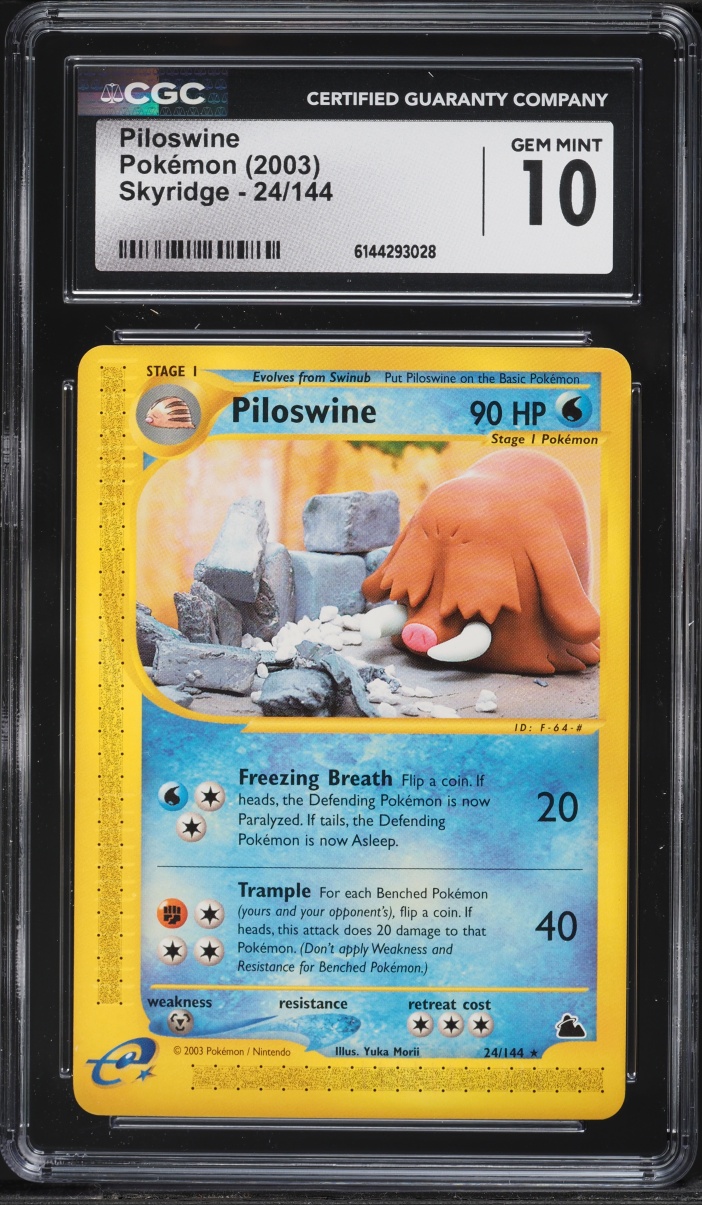 2003 Pokemon Skyridge Piloswine #24 CGC 10 GEM MINT