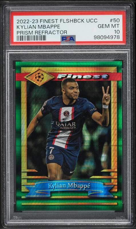2022 Topps Chrome Sapphire UEFA CC Orange Kylian Mbappe /50 #100