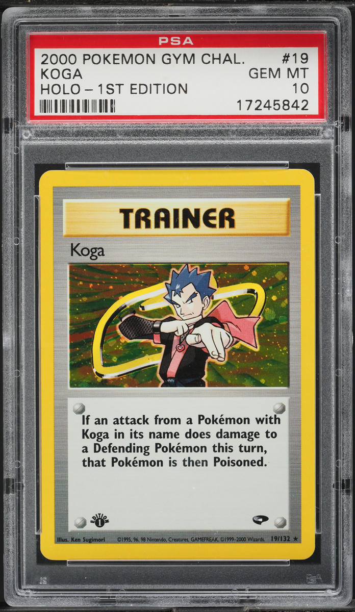 2000 Pokemon Gym Challenge 1st Edition Holo Koga #19 PSA 10 GEM MINT