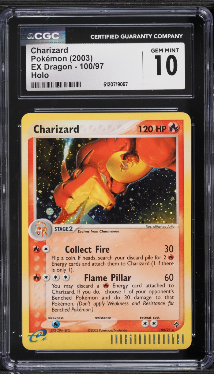 2003 Pokemon EX Dragon Holo Charizard #100 CGC 10 GEM MINT
