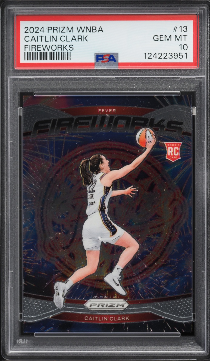 2024 Panini Prizm WNBA Fireworks Caitlin Clark ROOKIE #13 PSA 10 GEM MINT