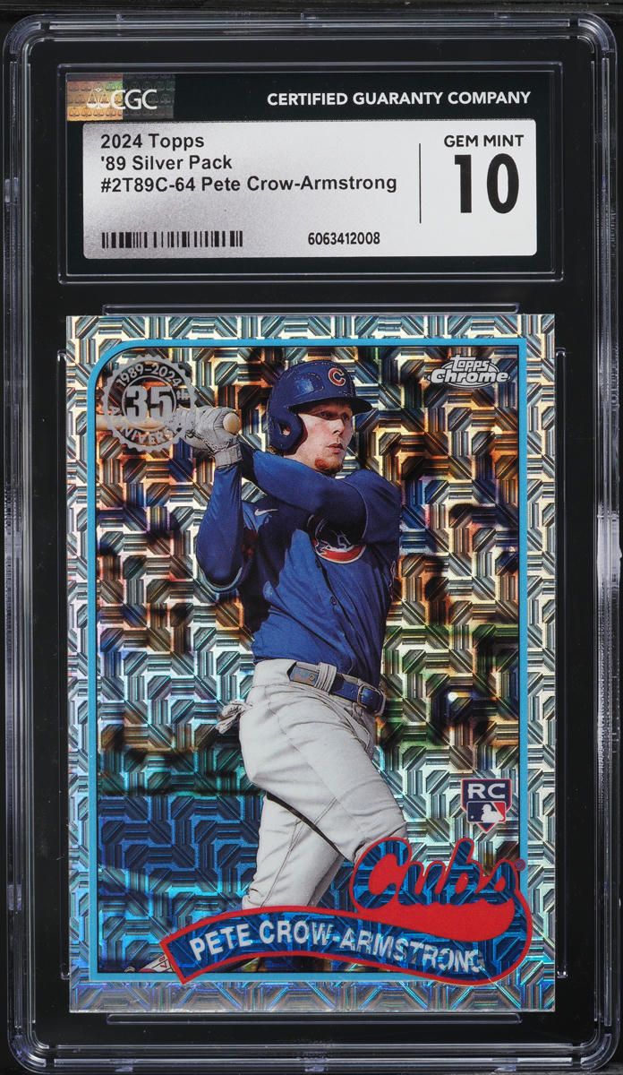 2024 Topps Chorme '89 Silver Pack Pete Crow-Armstrong ROOKIE #2T89C-64 CGC 10