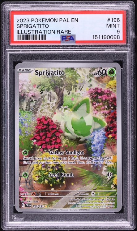 2023 Pokemon Scarlet & Violet Paldea Evolved IR Sprigatito #196 PSA 9 MINT