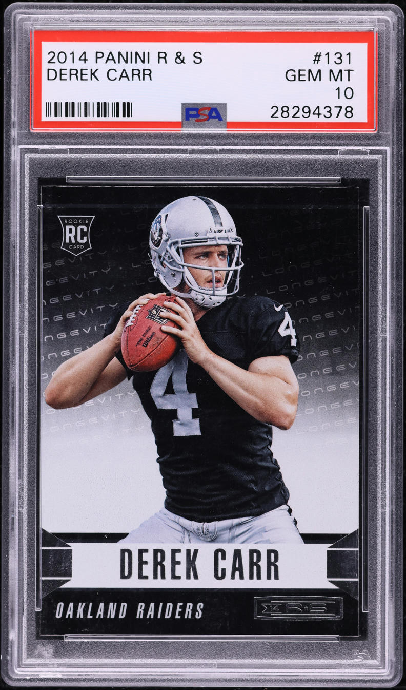 2014 Panini Rookies & Stars Derek Carr ROOKIE #131 PSA 10 GEM MINT