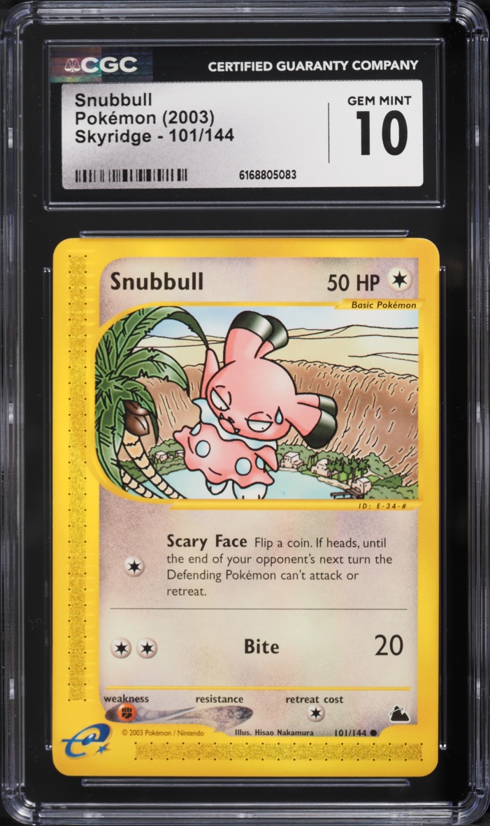 2003 Pokemon Skyridge Snubbull #101 CGC 10 GEM MINT