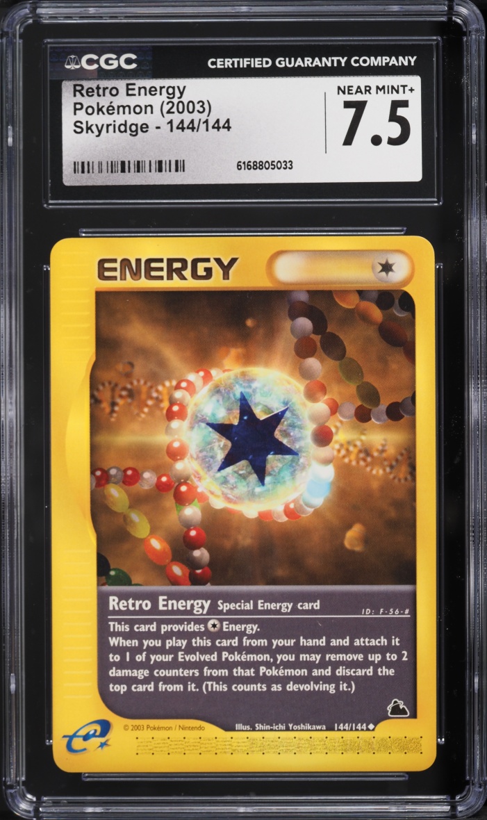 2003 Pokemon Skyridge Retro Energy #144 CGC 7.5 NRMT+