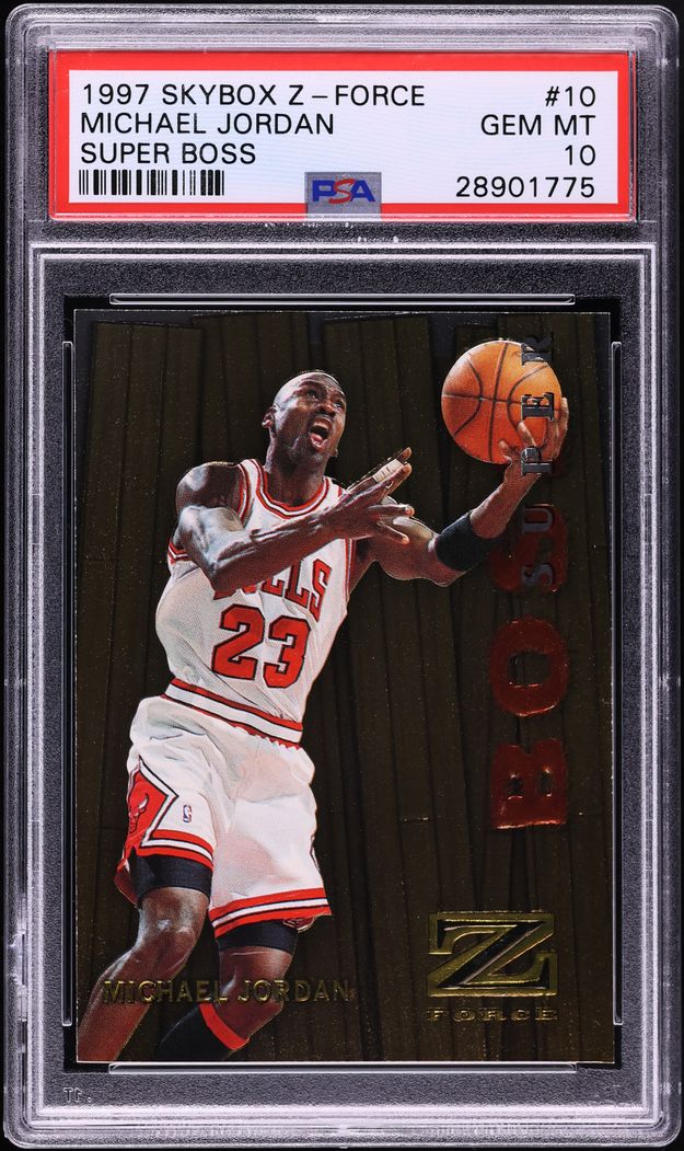 1997 Skybox Z-Force Super Boss Michael Jordan #10 PSA 10 GEM MINT