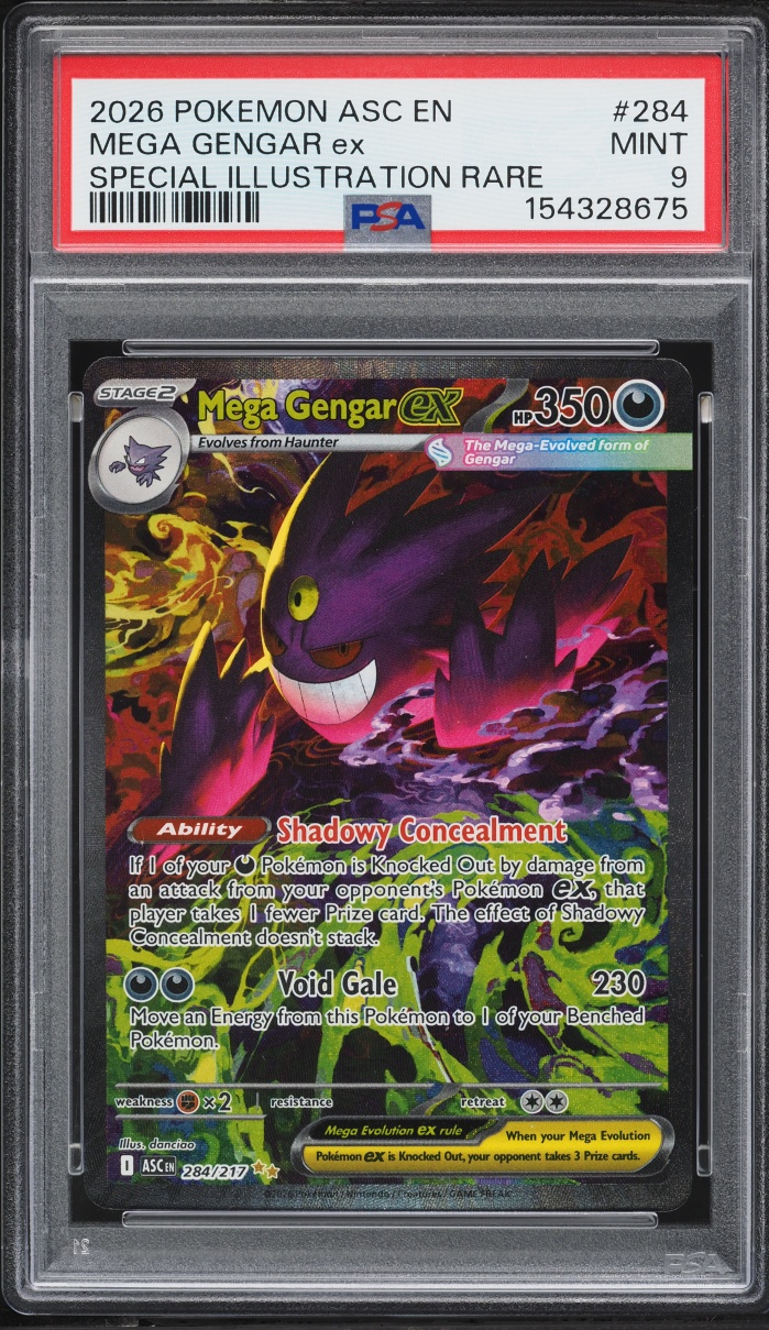 2026 Pokemon Mega Evolution Ascended Heroes SIR Mega Gengar Ex #284 PSA 9 MINT