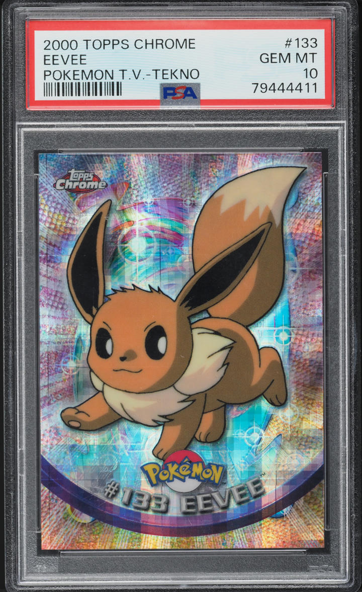 2000 Topps Chrome Pokemon T.V. Series 2 Tekno Eevee #133 PSA 10 GEM MINT