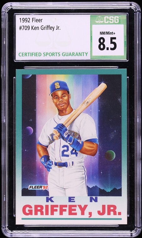 1992 Fleer Ken Griffey Jr. #709 CSG 8.5 NM-MT+