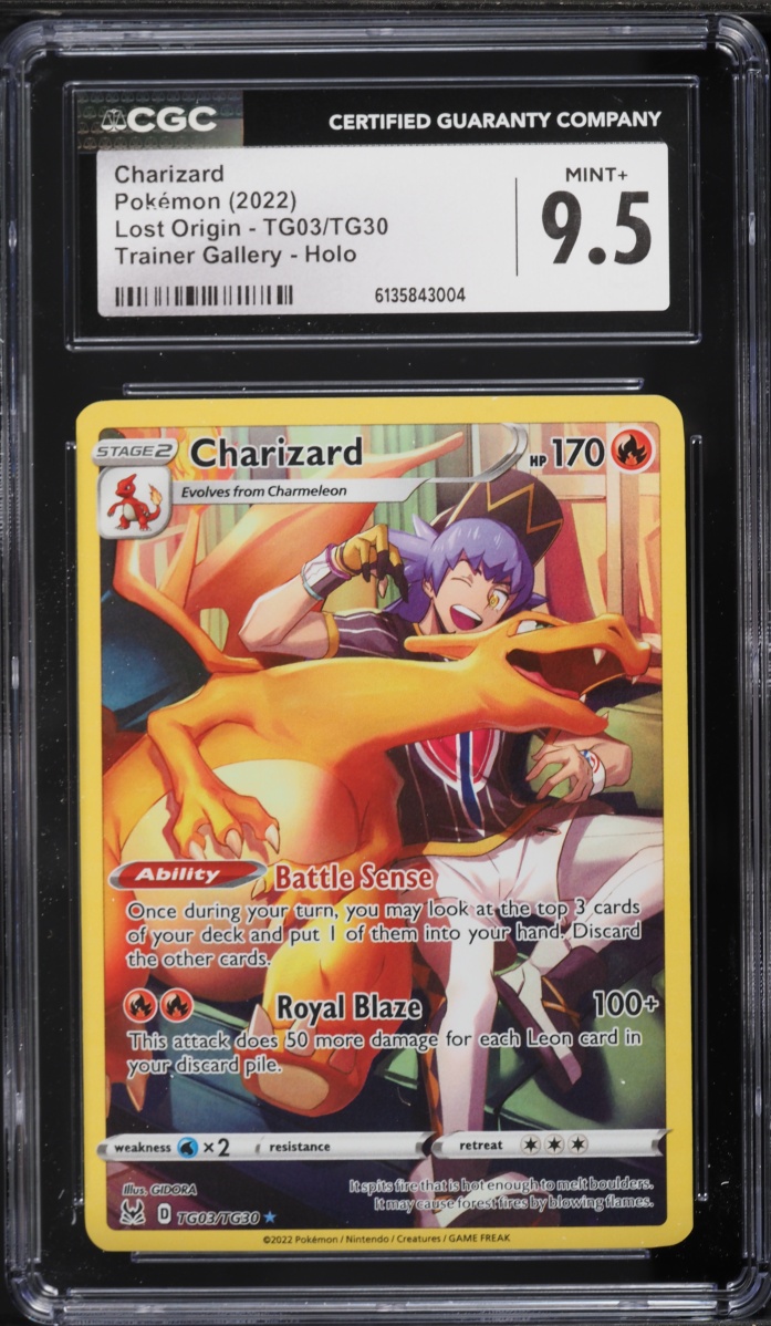 2022 Pokemon Sword & Shield Lost Origin CHR Charizard #TG03 CGC 9.5 MINT+