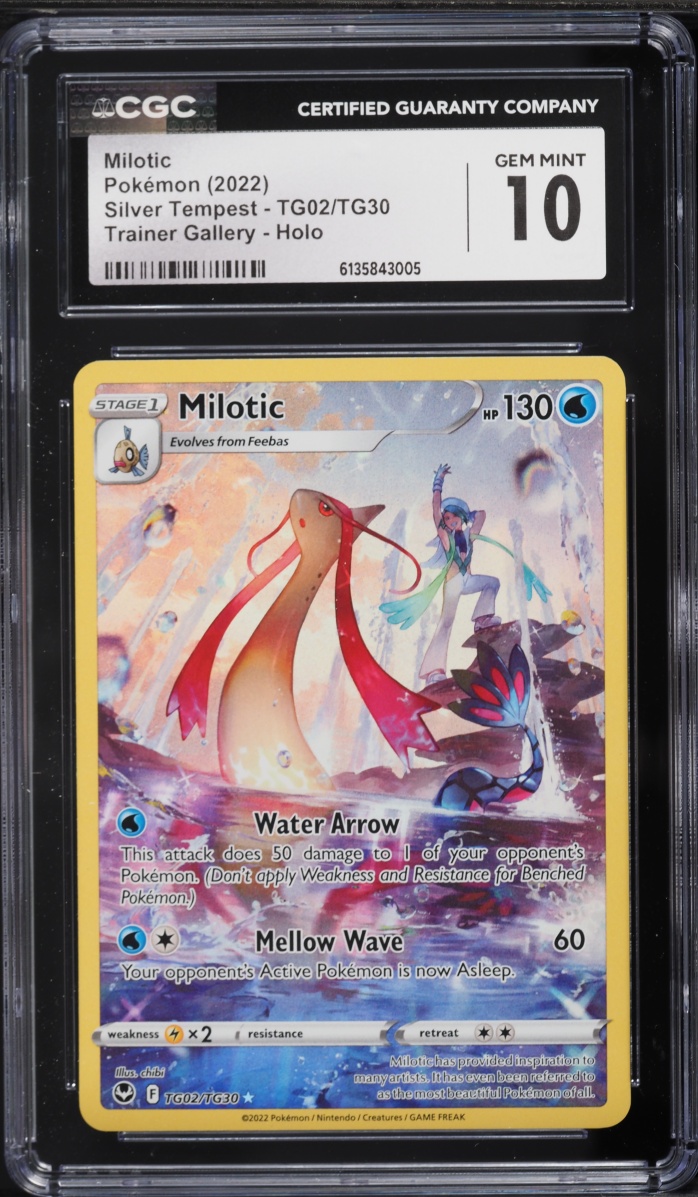 2022 Pokemon Sword & Shield Silver Tempest CHR Milotic #TG02 CGC 10 GEM MINT