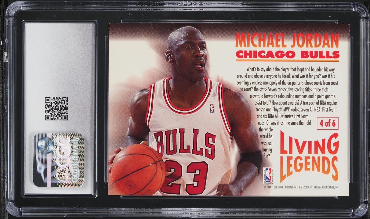 1993 Fleer Living Legends Michael Jordan #4 CGC 8 NM-MT