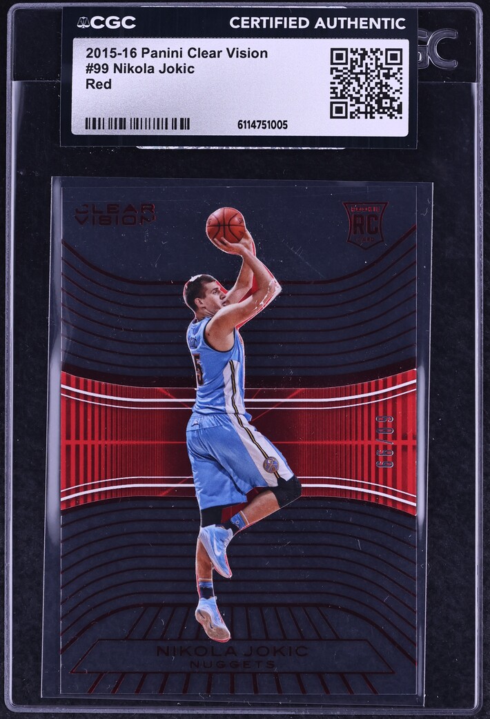 2015 Panini Clear Vision Red Nikola Jokic ROOKIE /99 #99 CGC AUTH