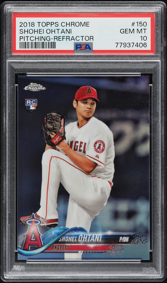 2018 Topps Chrome Refractor Shohei Ohtani ROOKIE #150 PSA 10 GEM MINT