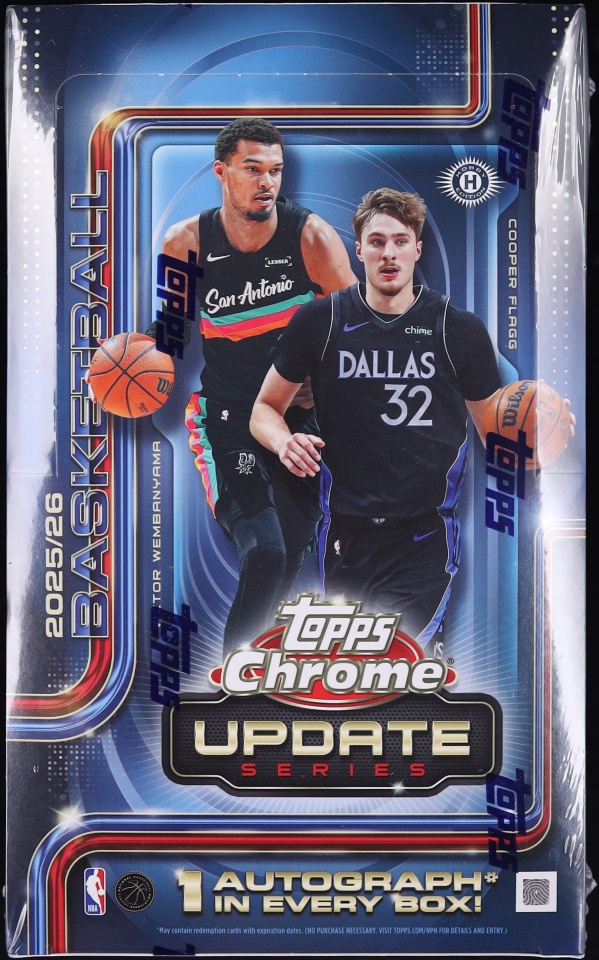 2025 Topps Chrome Update Series Basketball Sealed Hobby Box