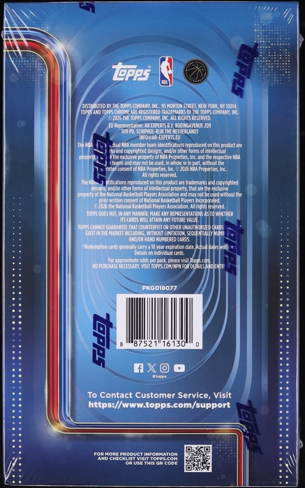 2025 Topps Chrome Update Series Basketball Sealed Hobby Box - Photo 2