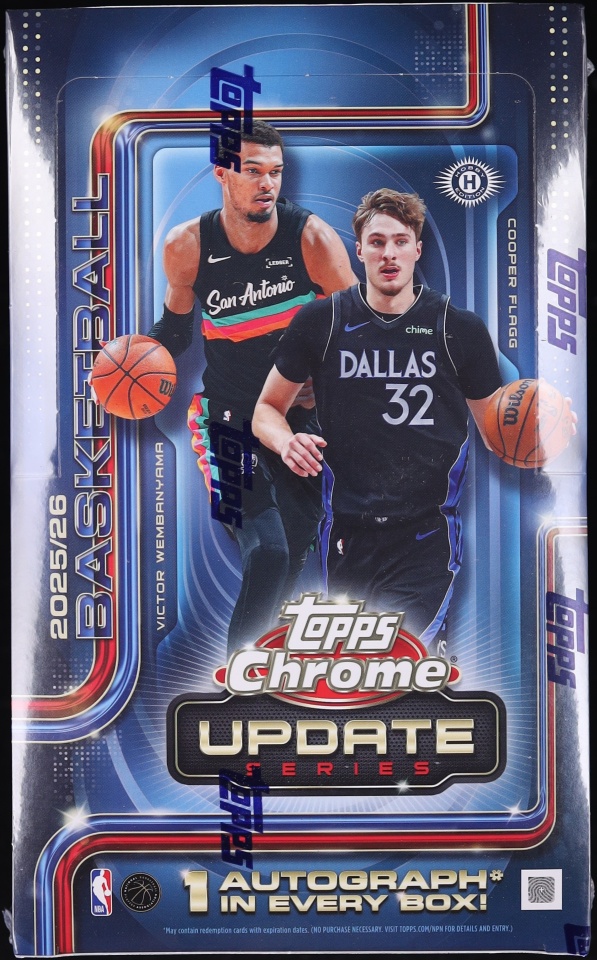 2025 Topps Chrome Update Series Basketball Sealed Hobby Box