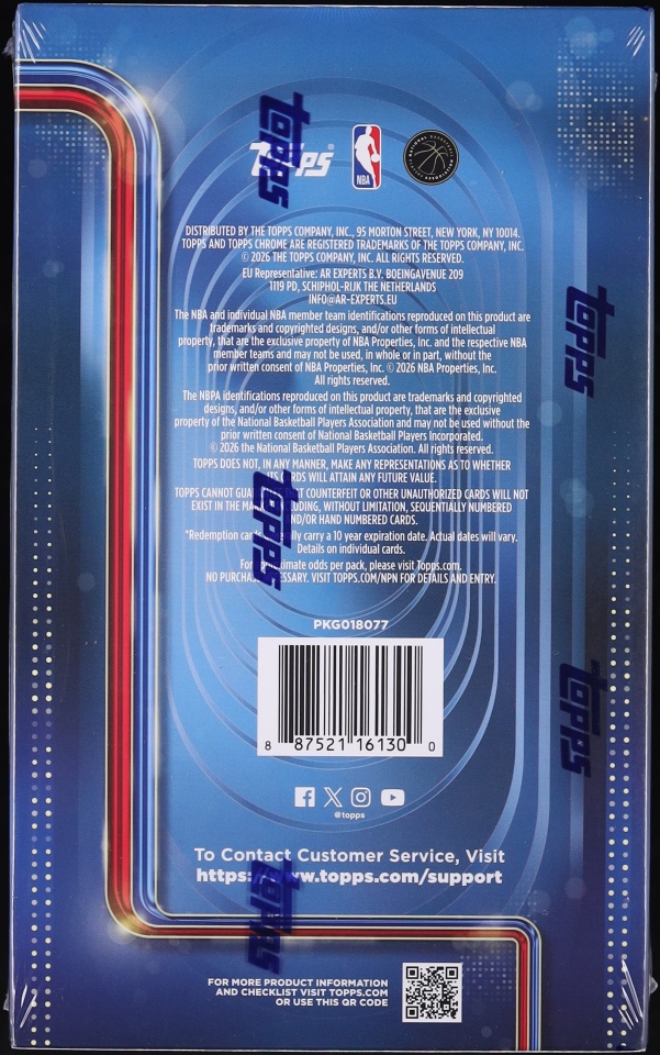 2025 Topps Chrome Update Series Basketball Sealed Hobby Box - Photo 2