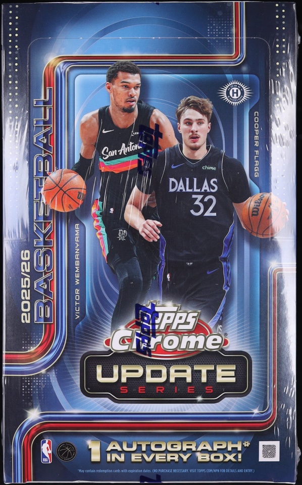 2025 Topps Chrome Update Series Basketball Sealed Hobby Box