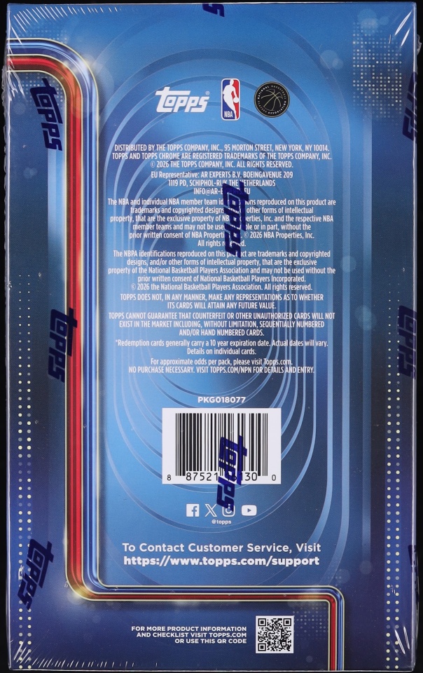 2025 Topps Chrome Update Series Basketball Sealed Hobby Box - Photo 2