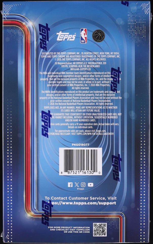 2025 Topps Chrome Update Series Basketball Sealed Hobby Box - Photo 2