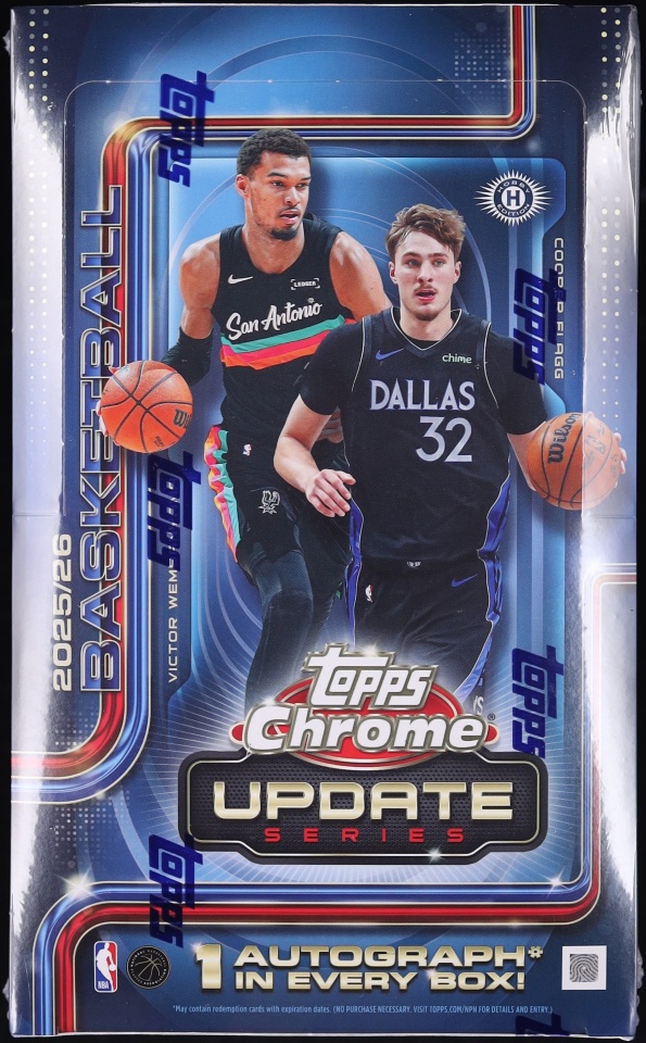 2025 Topps Chrome Update Series Basketball Sealed Hobby Box