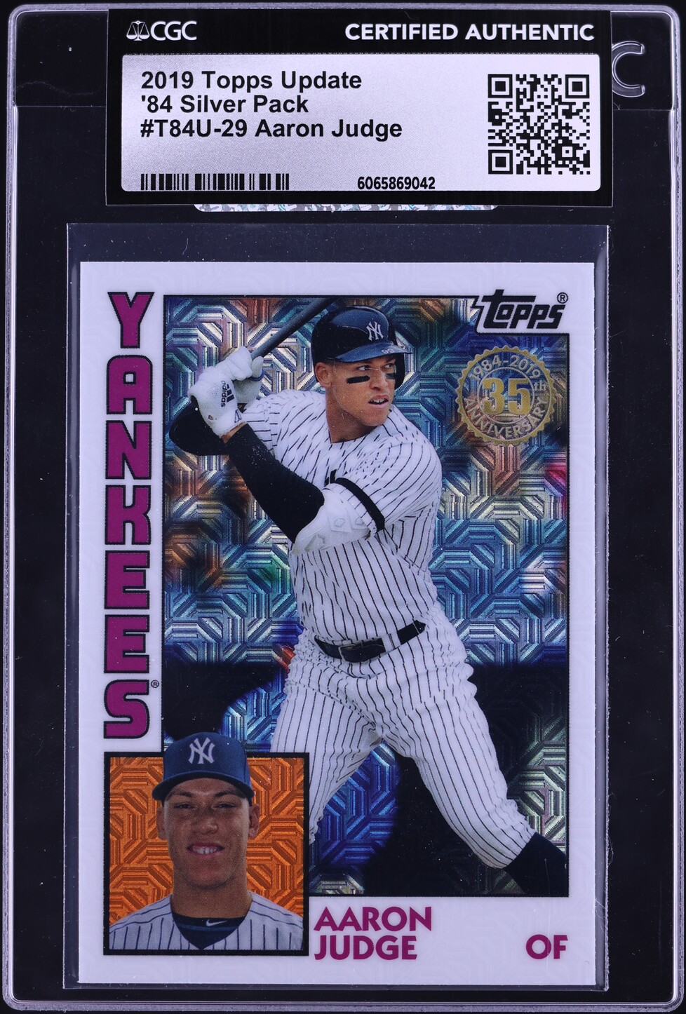 2019 Topps Update '84 Silver Pack Aaron Judge #T84U-29 CGC AUTH