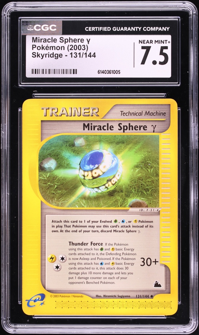 2003 Pokemon Skyridge Miracle Sphere Y #131 CGC 7.5 NRMT+